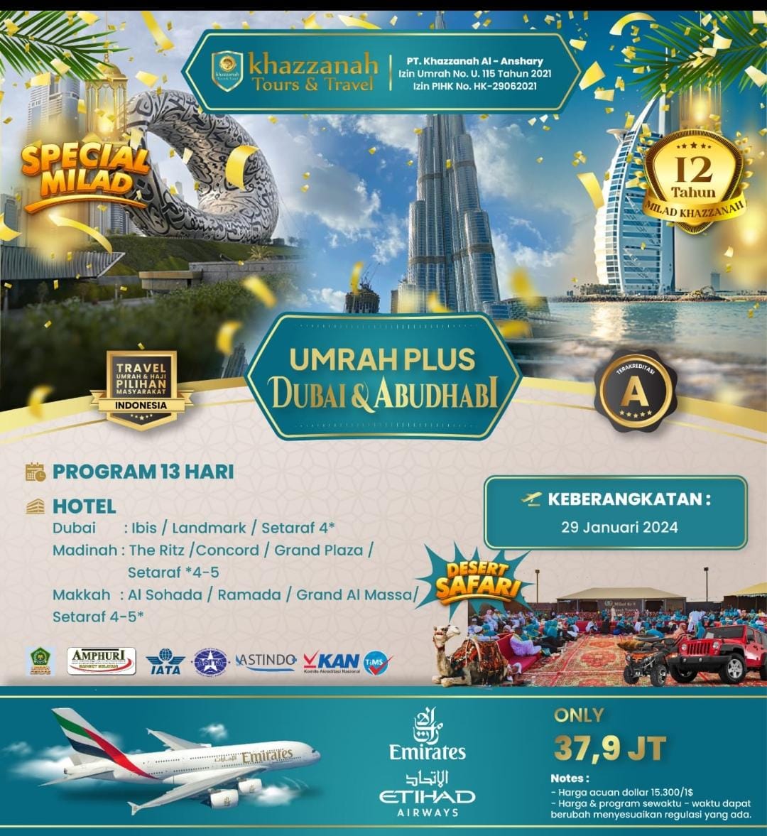 Umrah Plus Dubai & Abu Dhabi